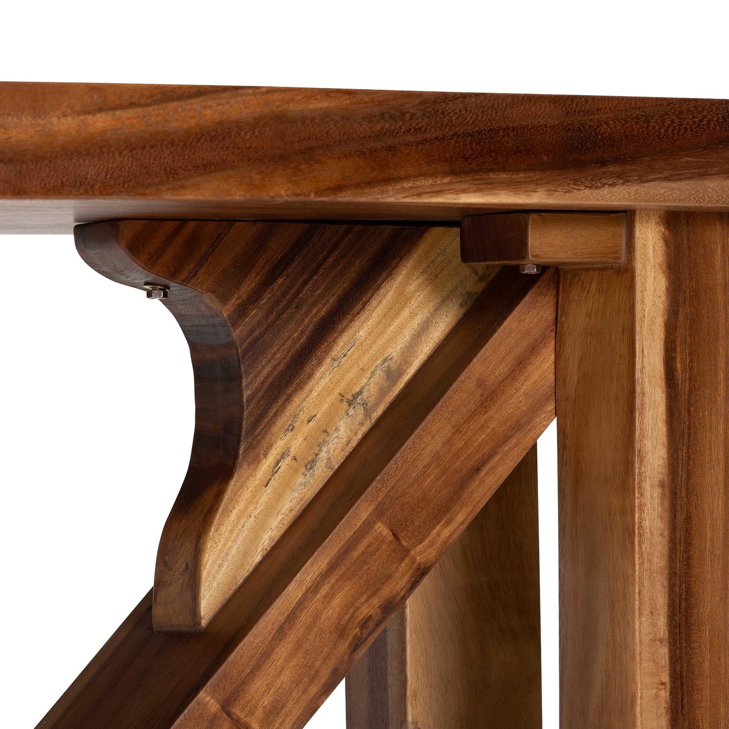 bali & pari Luli Rustic Bar Table, Bar Height, Natural Brown