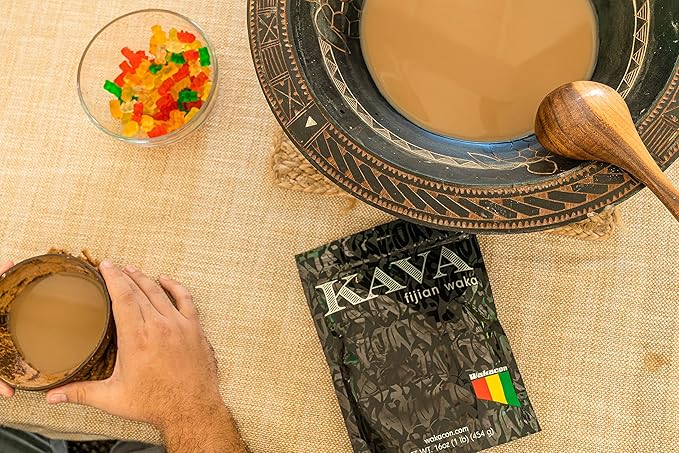Kava Waka Powder – Authentic, Noble Kava Root Powder from Fiji – Premium, Responsibly Sourced, 16 Oz