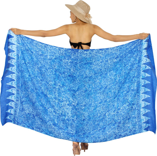 LA LEELA Women's Sarong Wrap Swimwear Cover up Wraps One Size Dodger Floral