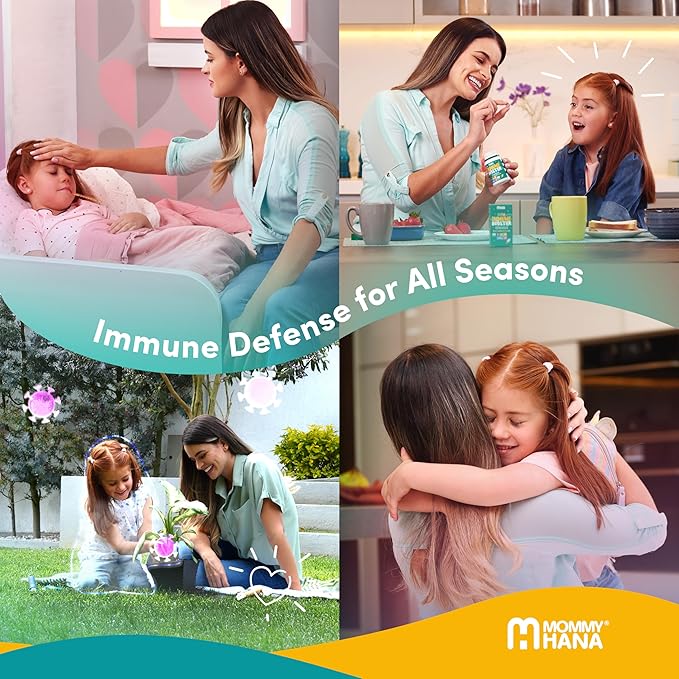 Immune Support Supplement for Kids –Vitamin D, Tiger Milk Mushroom, Colostrum, Prebiotic -Complete Gut & Immune Boost, Natural Respiratory Immune Support for Kids & Toddler–60 Tasty Chocolate Chewable