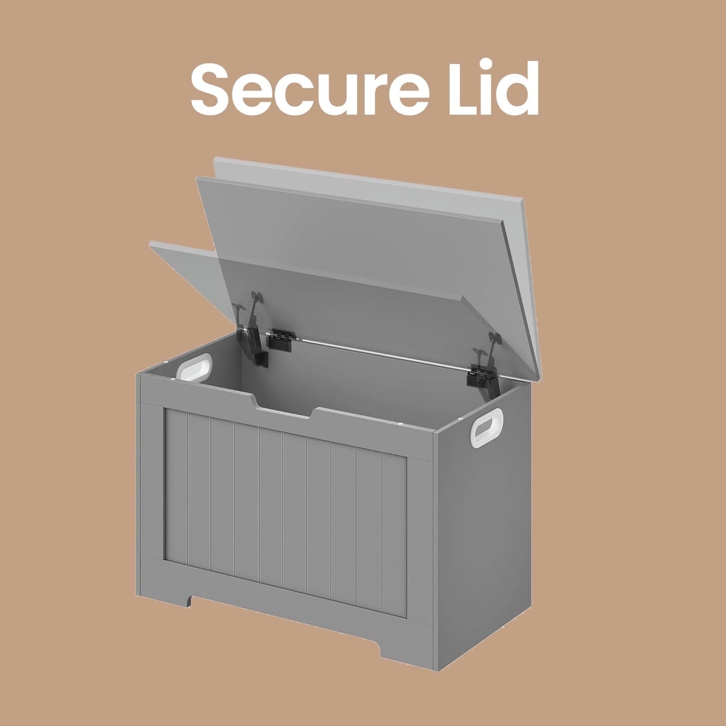 LEDREM Storage Chest Storage Trunk for Bedroom Entryway Large Capacity Organizer, Dove Gray