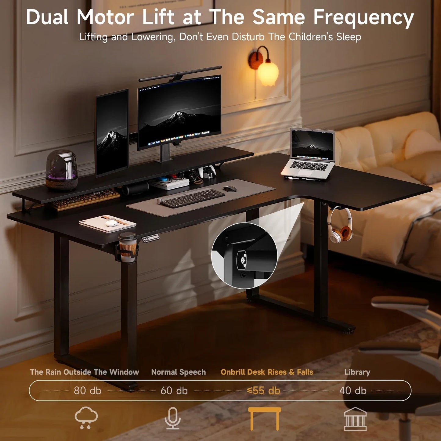 L Shaped Standing Office