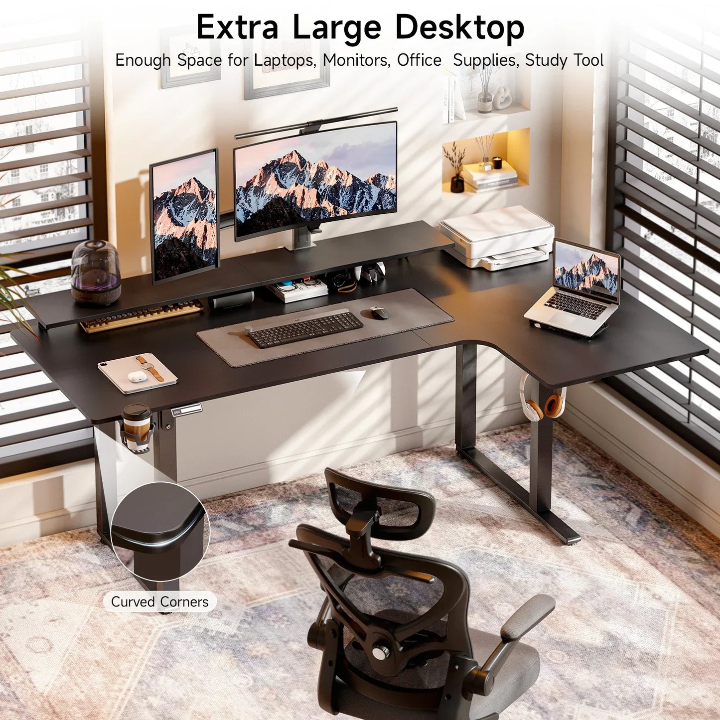 L Shaped Standing Office