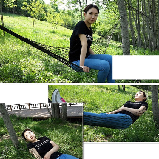 CIMAXIC 1Set Portable Hammock in Green Polyester and Nylon for Outdoor Camping 90.55x31.5x0.22in