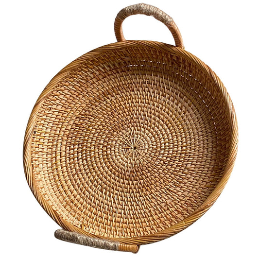 CTIRCHIU Kitchen Wicker Basket Serving Bread Basket Khaki 1Pcs for Home Use