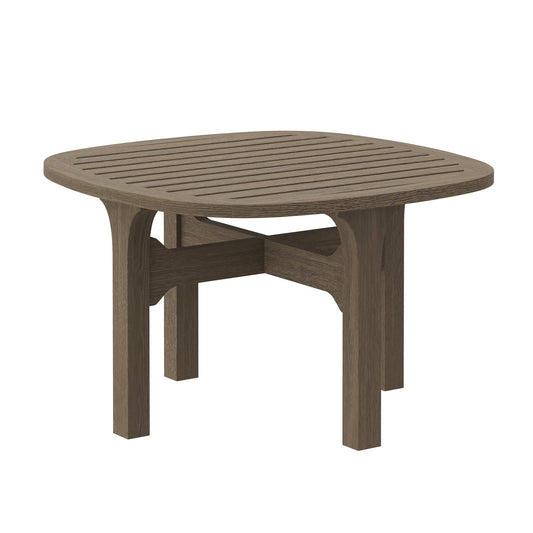 Coffee Side Table, Brown, Teak Wood, Outdoor Patio Balcony Cafe Bistro Garden Hospitality Restaurant, Modern Contemporary, HB37905