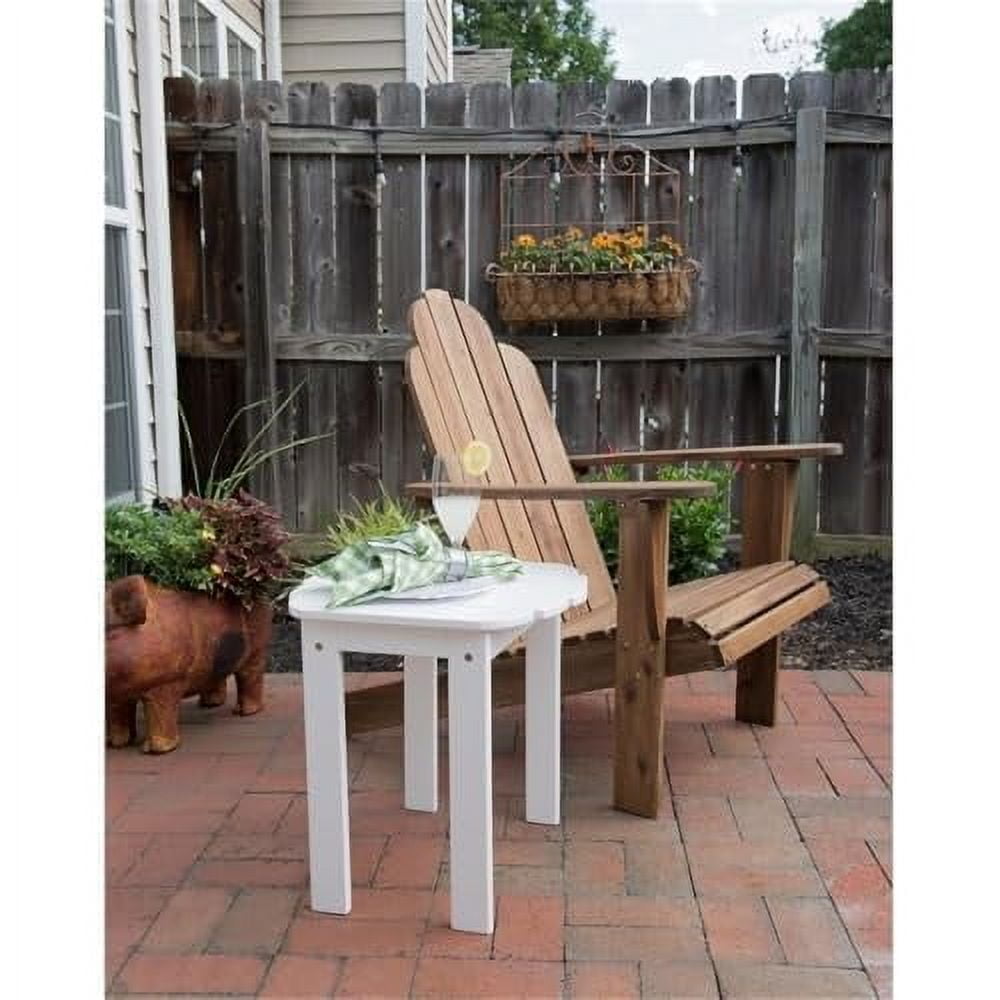 Hawthorne Collections Transitional Wood Outdoor Adirondack Side Table in White