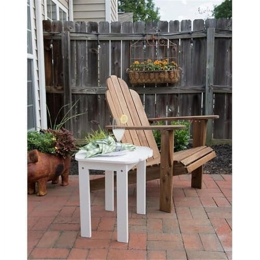 Hawthorne Collections Transitional Wood Outdoor Adirondack Side Table in White