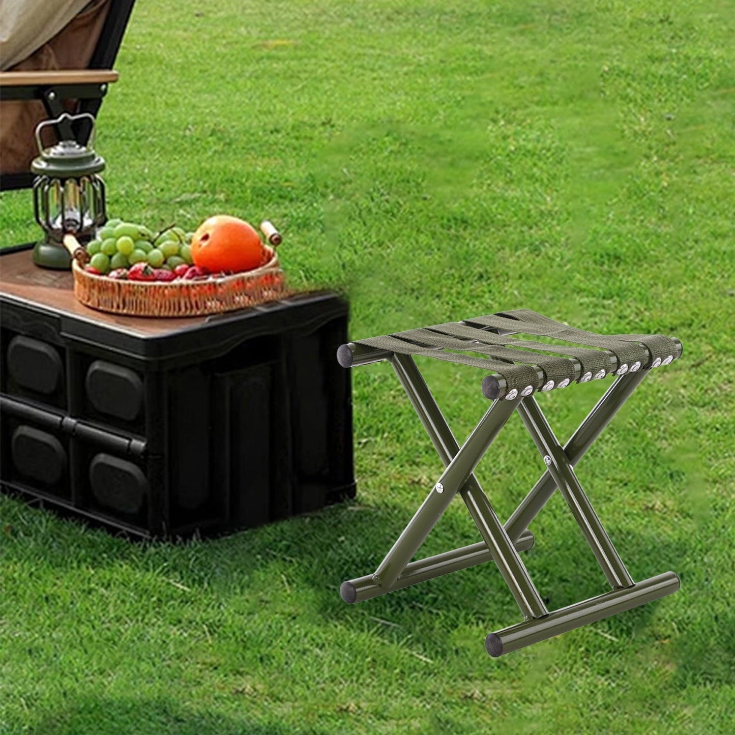 Kieccall Folding Camping Stool - Portable Chair For Fishing & Outdoor - Lightweight - Easy Carry