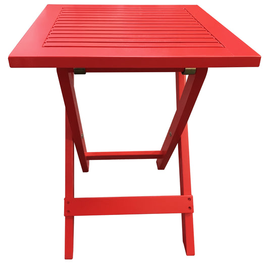 Leigh Country TX 39013 Folding Patio Side Table - Red