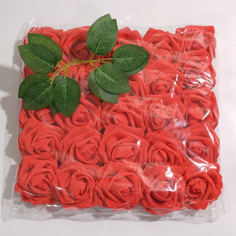 High-Grade White PE Rose Heads