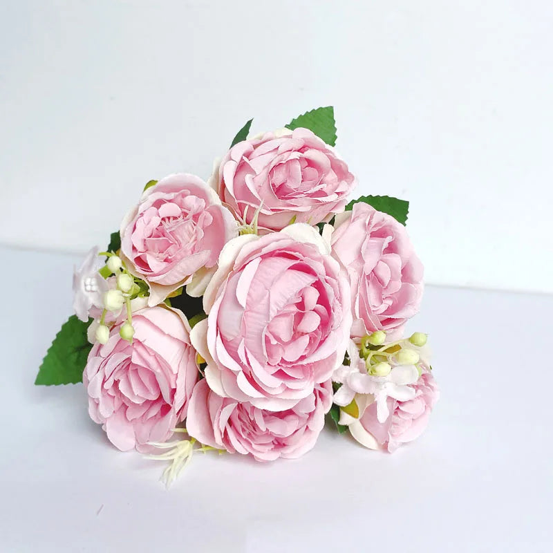 7-Head Artificial Peony Bouquet Décor
