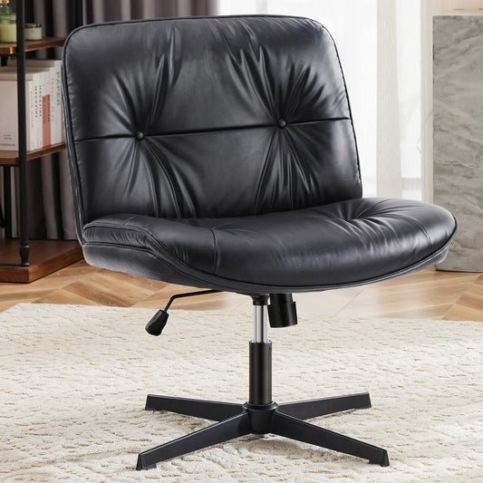 JHK Armless PU Leather Office Chair
