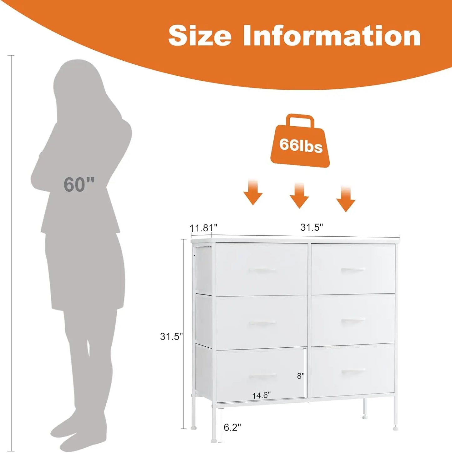 JHK Fabric Nightstand for Bedroom