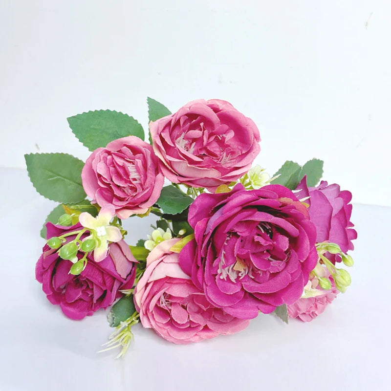 7-Head Artificial Peony Bouquet Décor