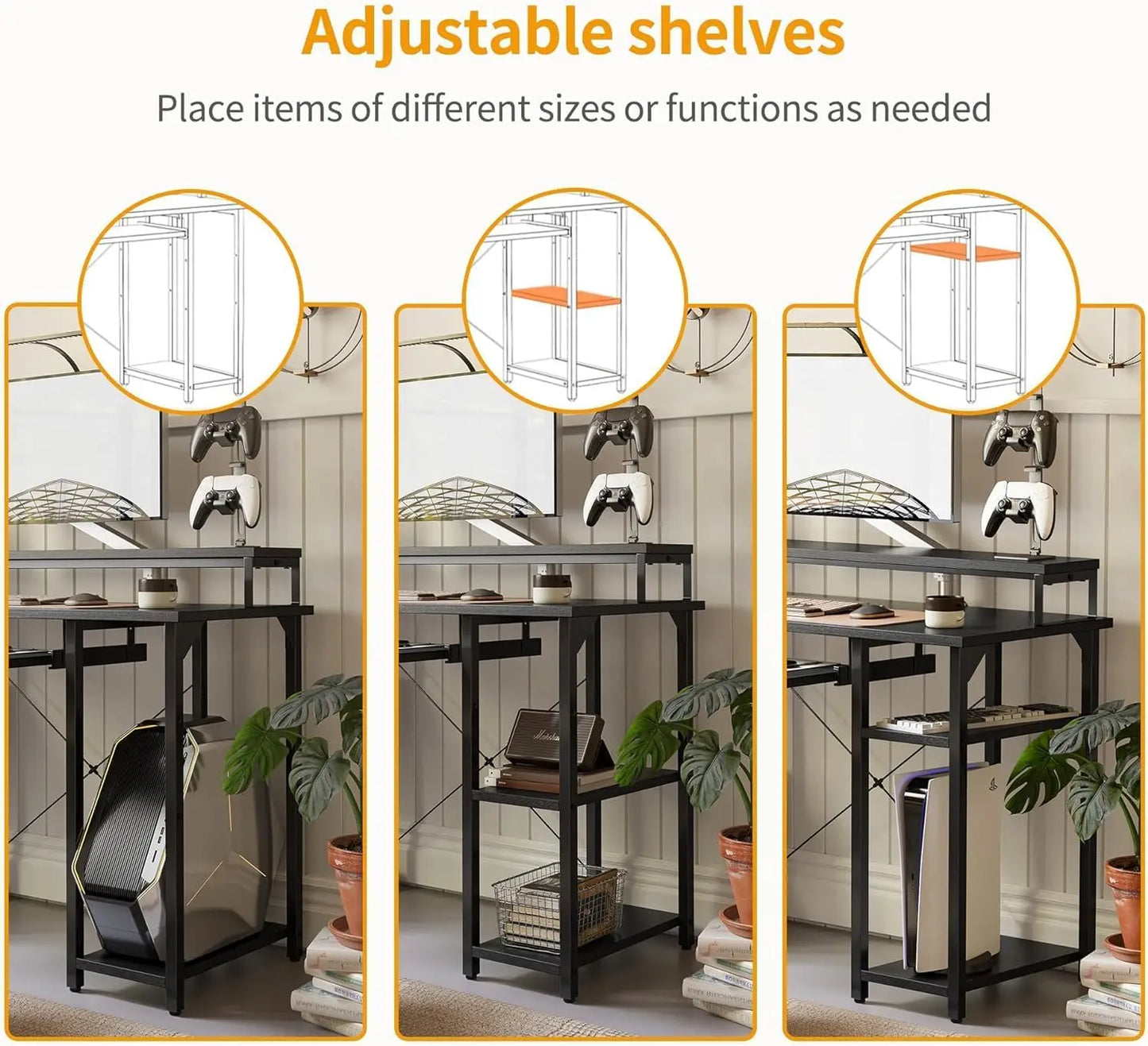 CubiCubi Office Desk with Keyboard Tray