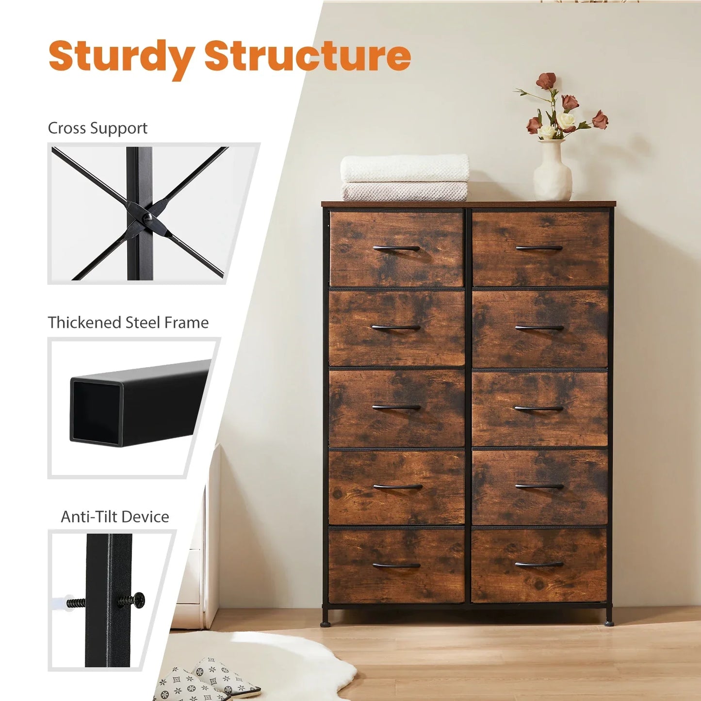 JHK Bedroom Storage Cabinet