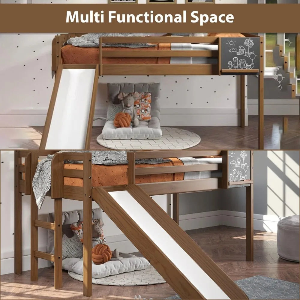 Kids Loft Bed with Slide