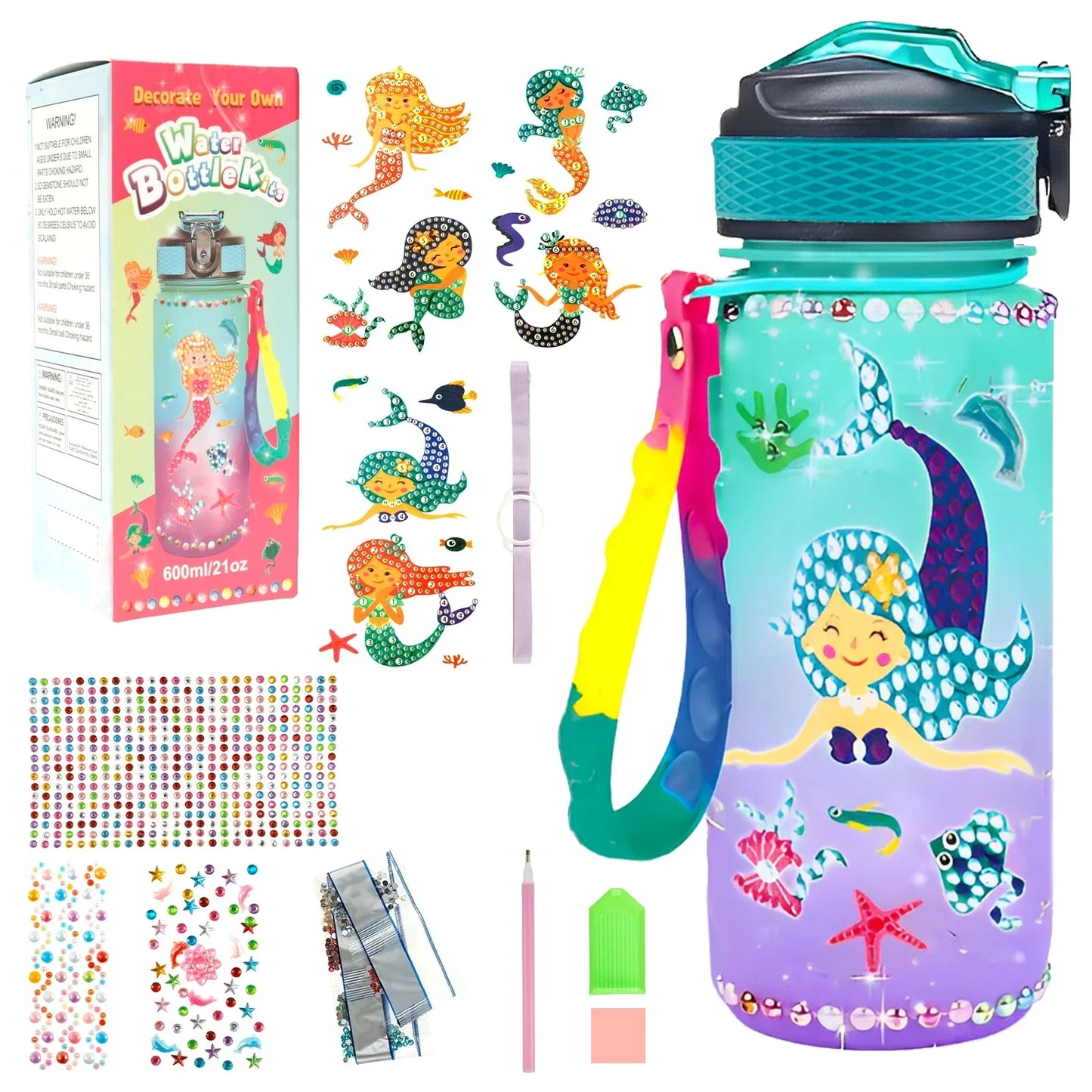 Kids DIY Colorful Sports Water Bottle