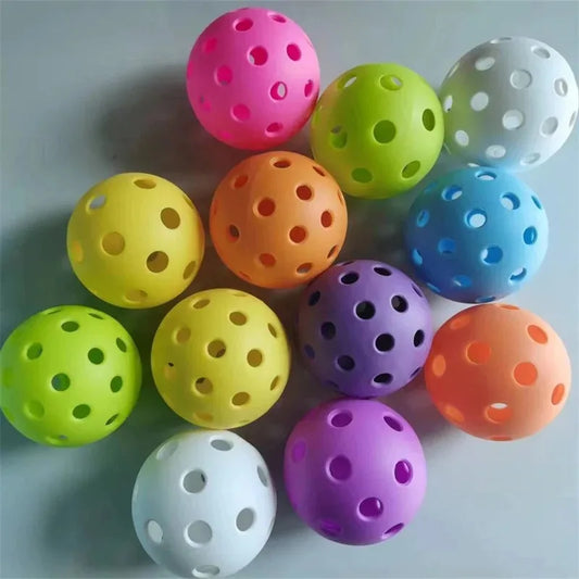 Colorful Indoor 40-Hole Pickleballs – 6/12 Pack