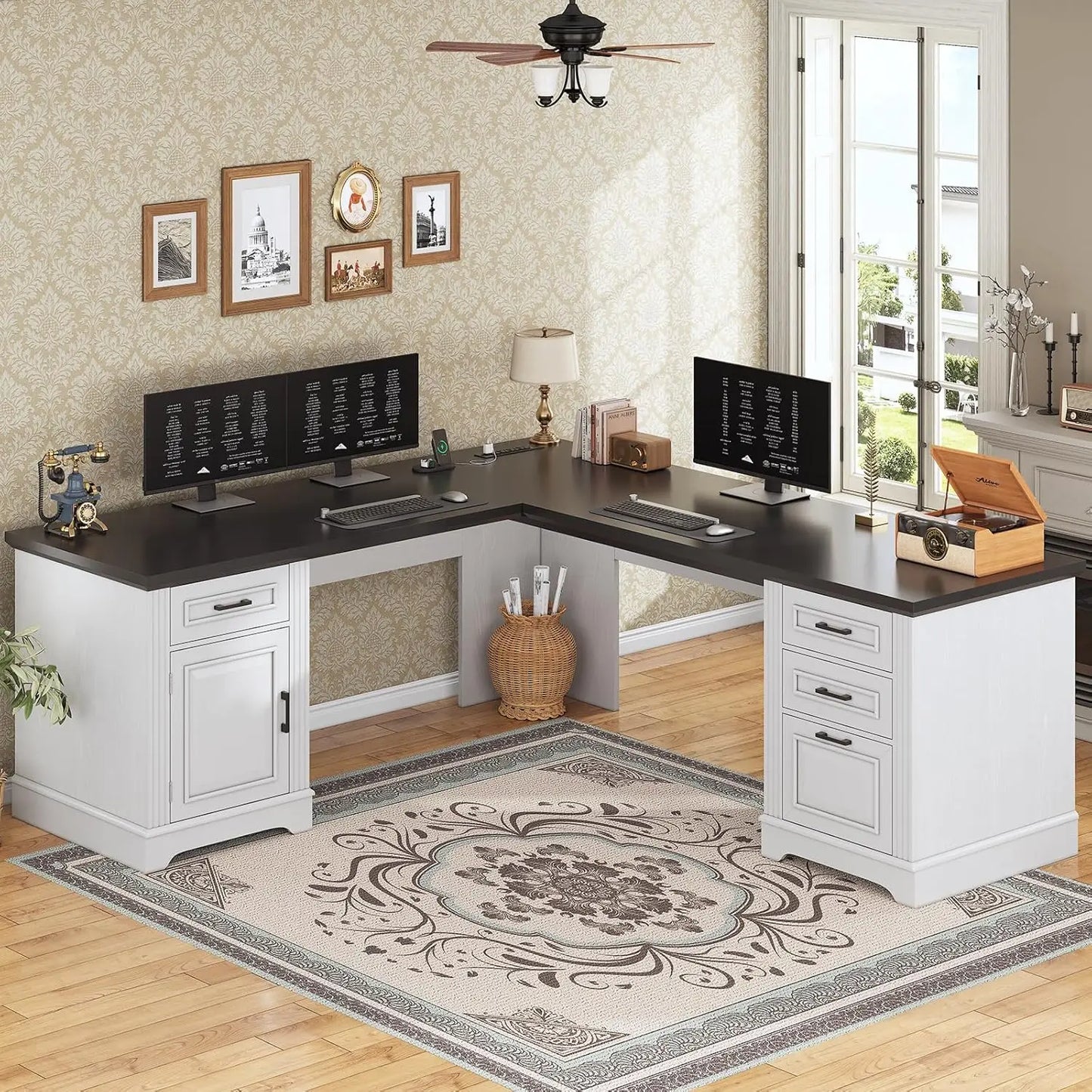 L-Shaped Executive Office Desk