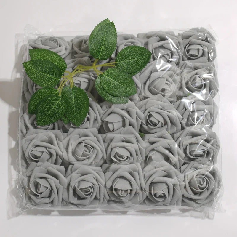 High-Grade White PE Rose Heads
