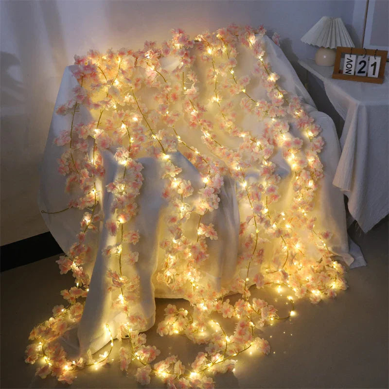 Kahaul Artificial Cherry Blossom Vine Décor
