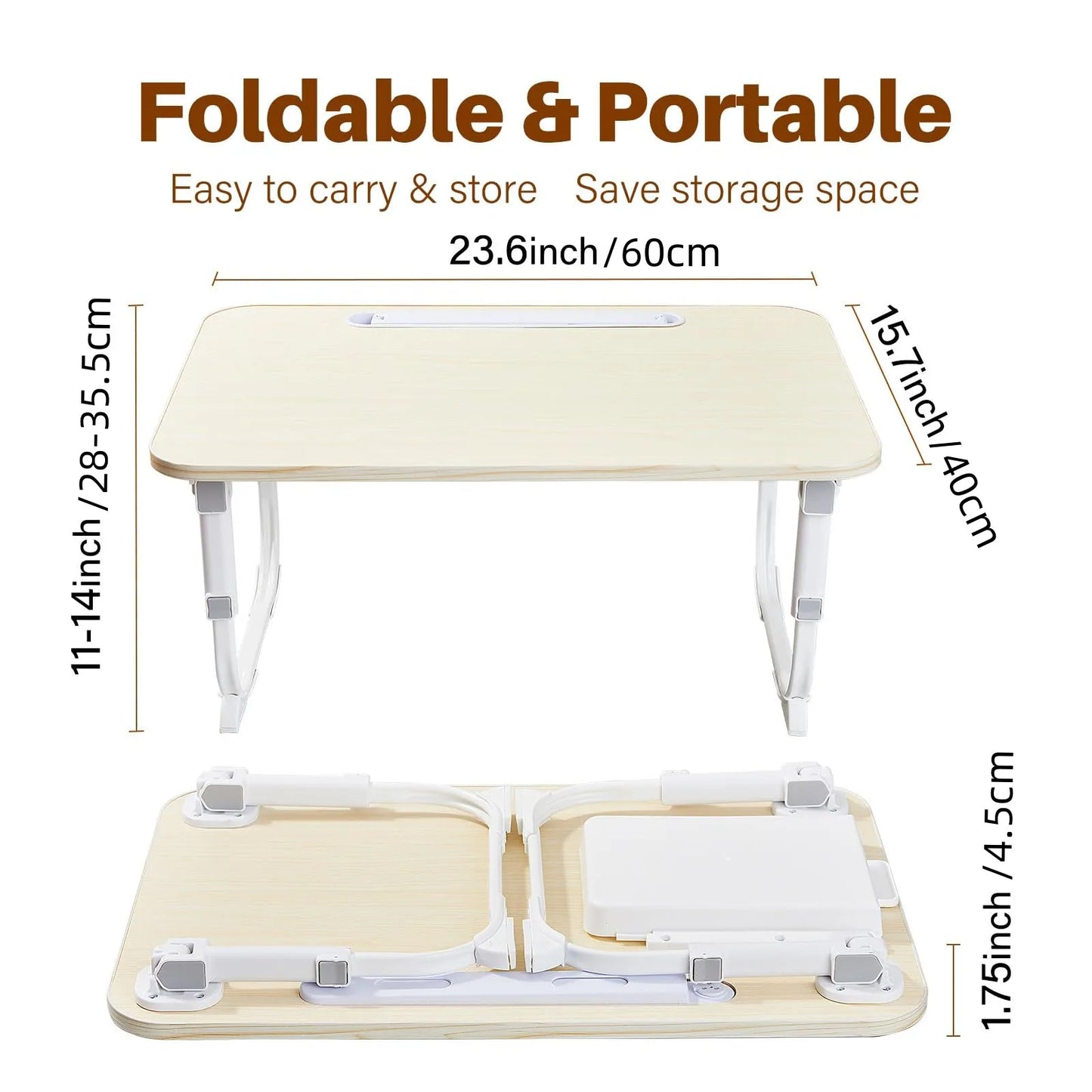 Laptop Desk for Bed with LED Light