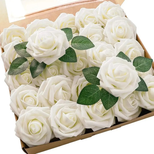 Artificial Roses with Stems