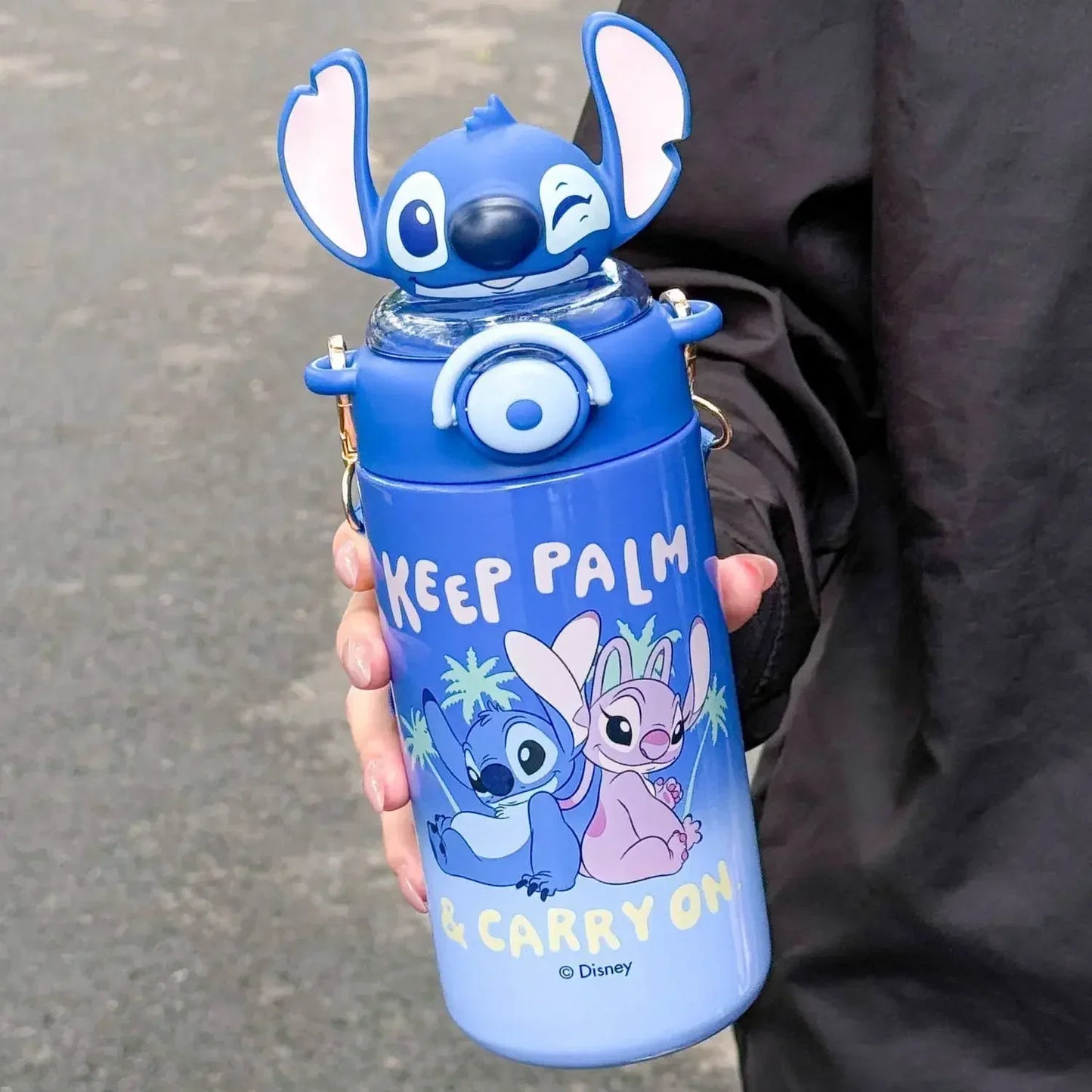 Kids stainless steel Water Bottle with strap