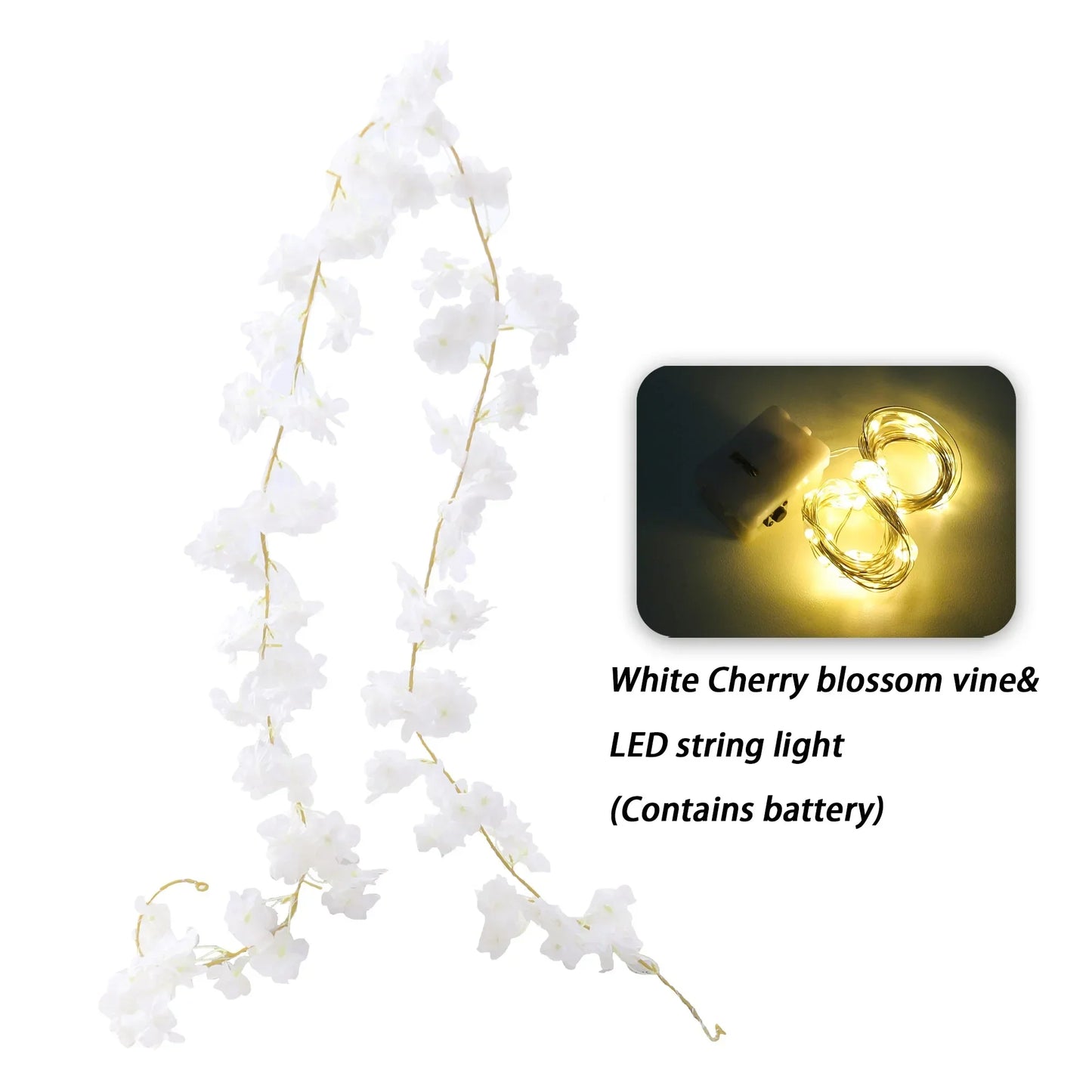 Kahaul Artificial Cherry Blossom Vine Décor