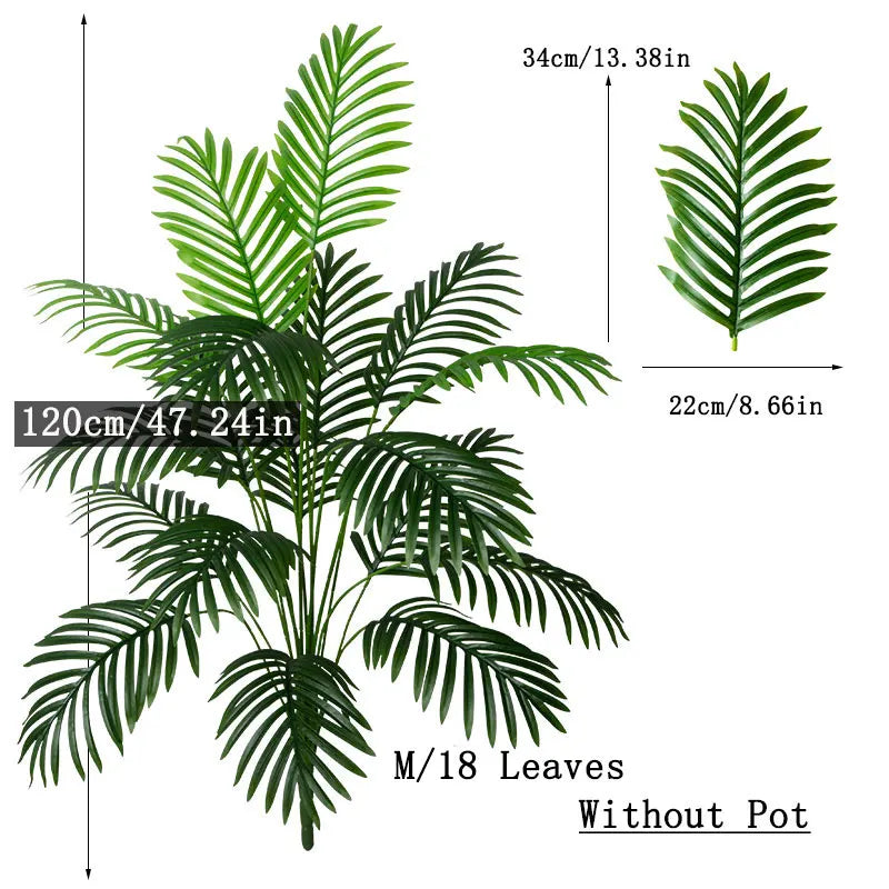 Large Artificial Palm Tree – Tropical Home Decor