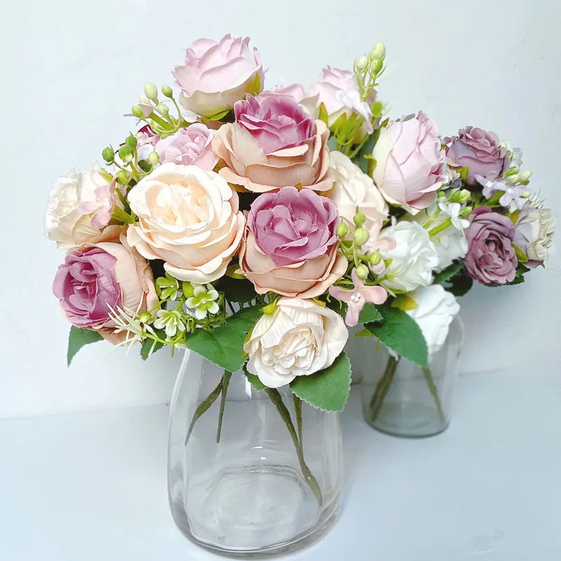 7-Head Artificial Peony Bouquet Décor
