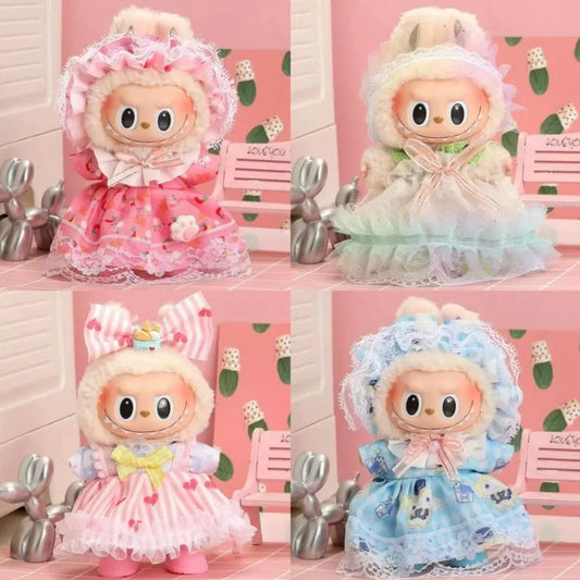 Labubu 17cm Baby Doll Dress Set
