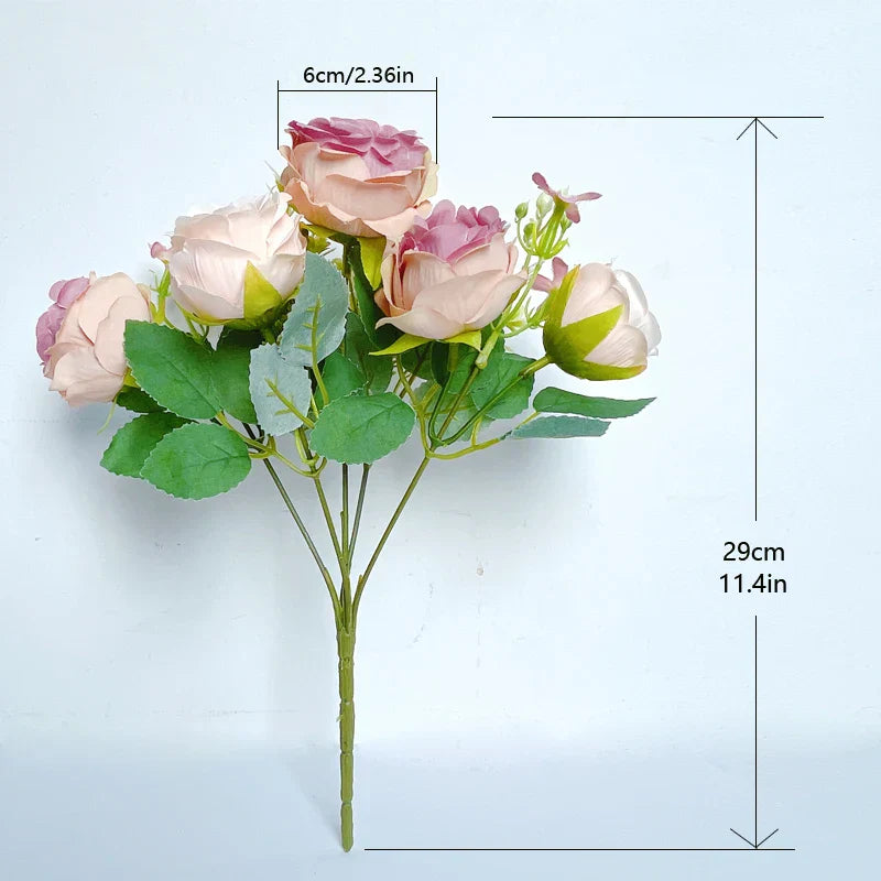7-Head Artificial Peony Bouquet Décor