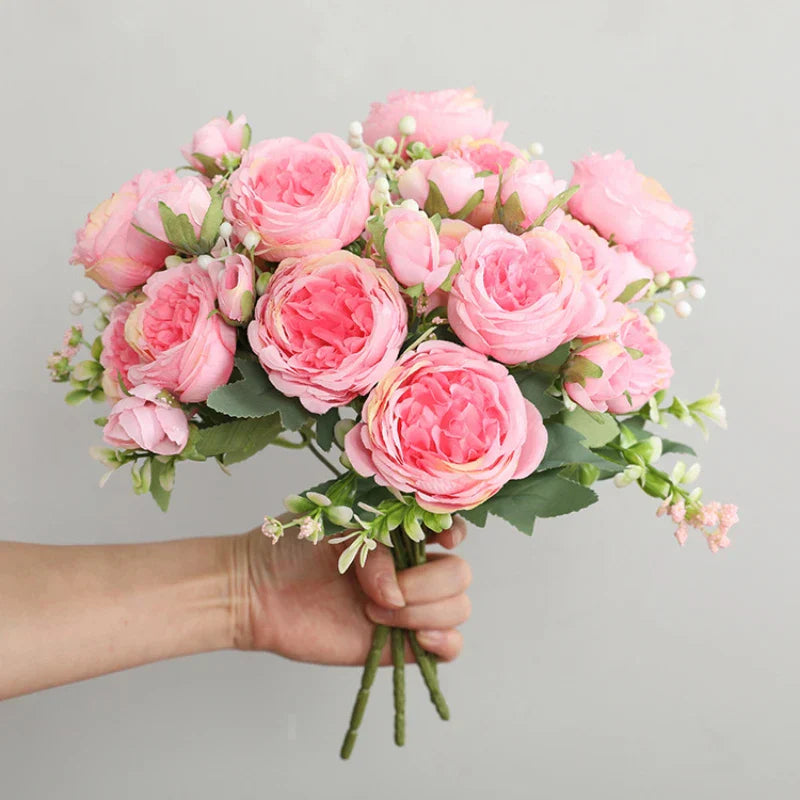 Artificial Peony Rose Bouquet