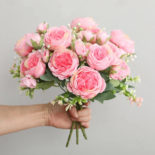 Artificial Peony Rose Bouquet