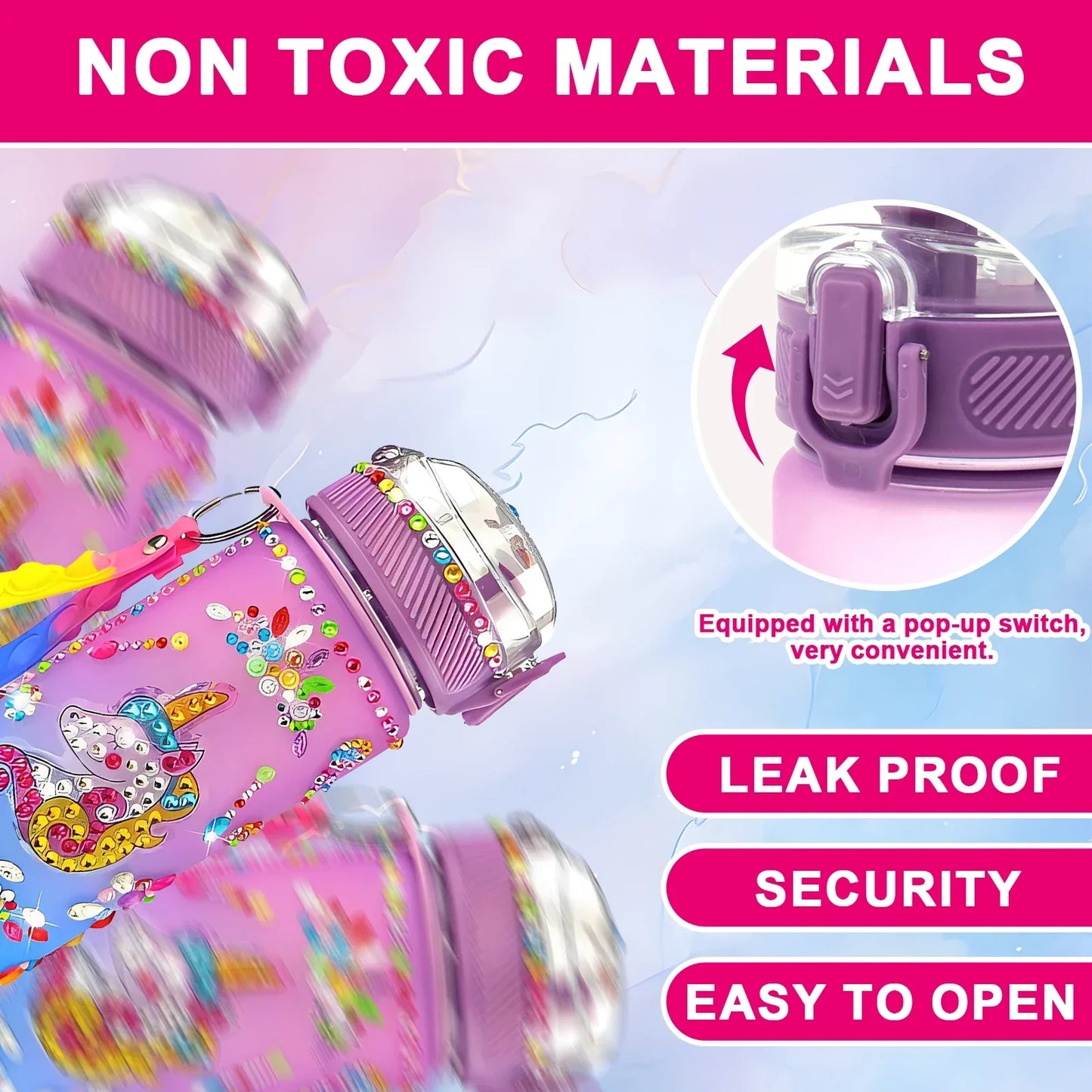 Kids Pretty Colorful Water Bottle