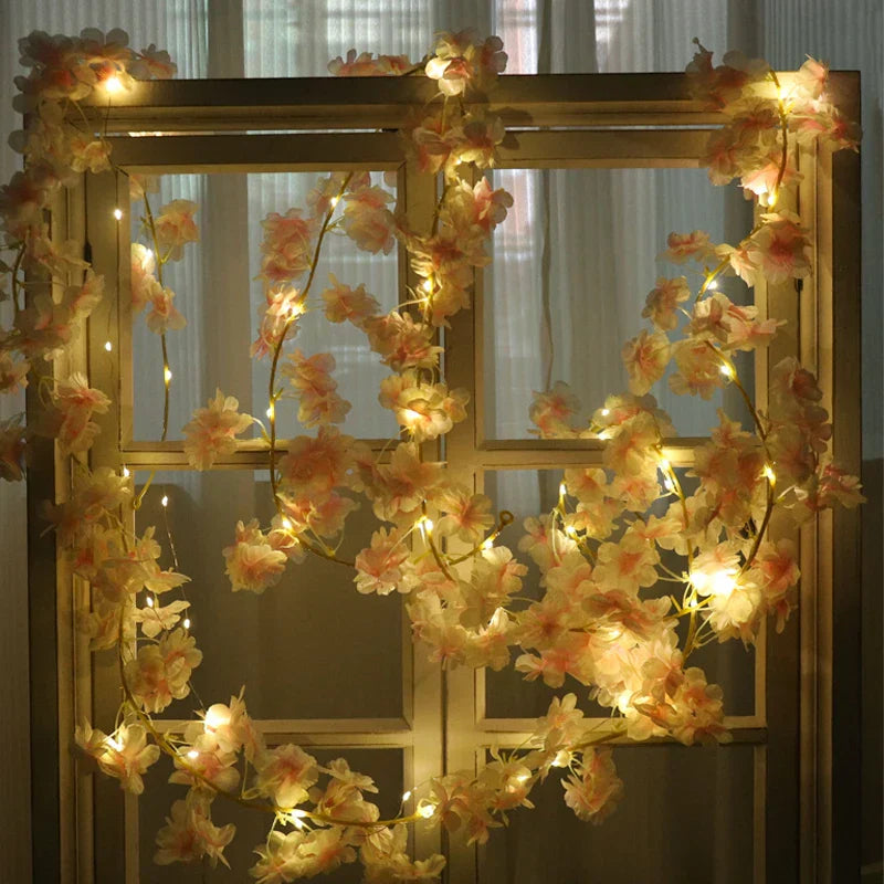 Kahaul Artificial Cherry Blossom Vine Décor
