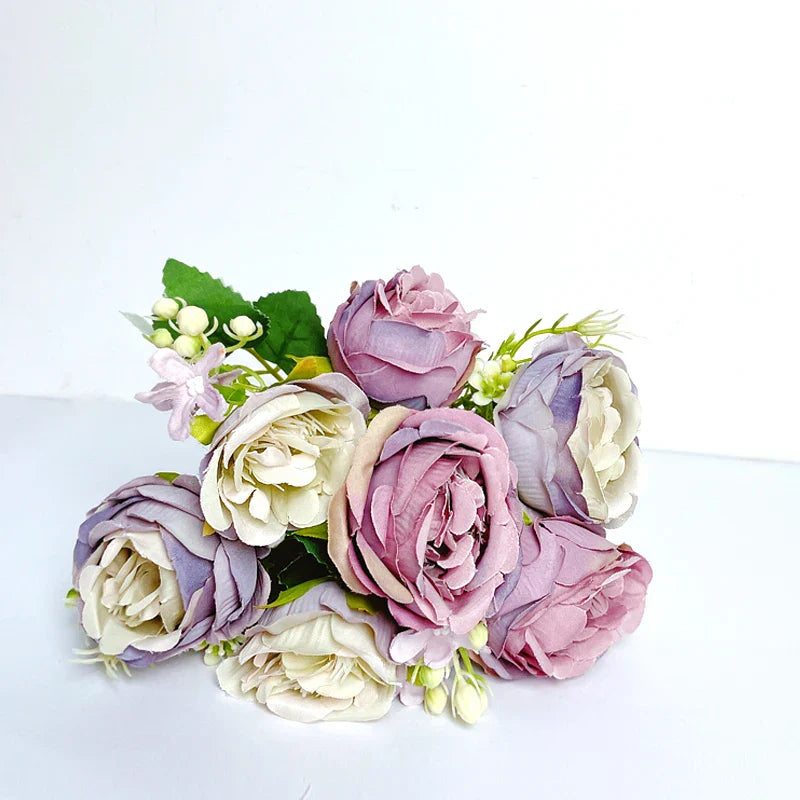 7-Head Artificial Peony Bouquet Décor