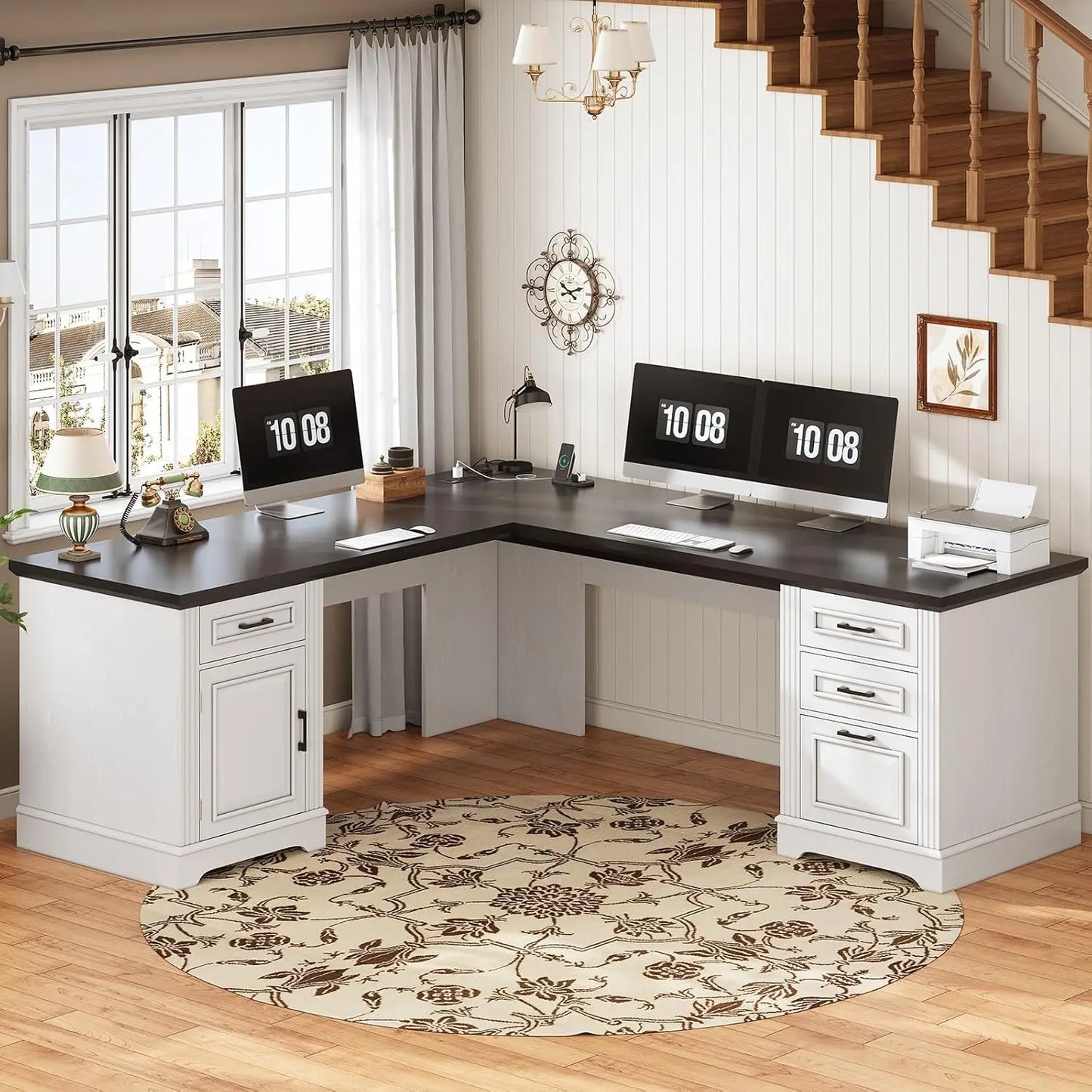 L-Shaped Executive Office Desk