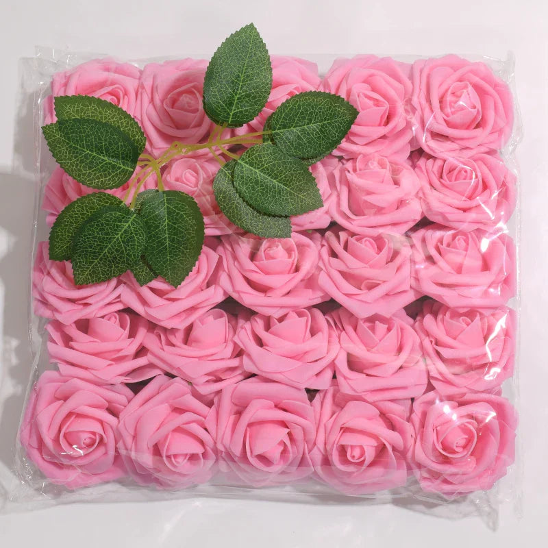 High-Grade White PE Rose Heads