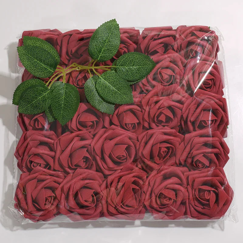 High-Grade White PE Rose Heads