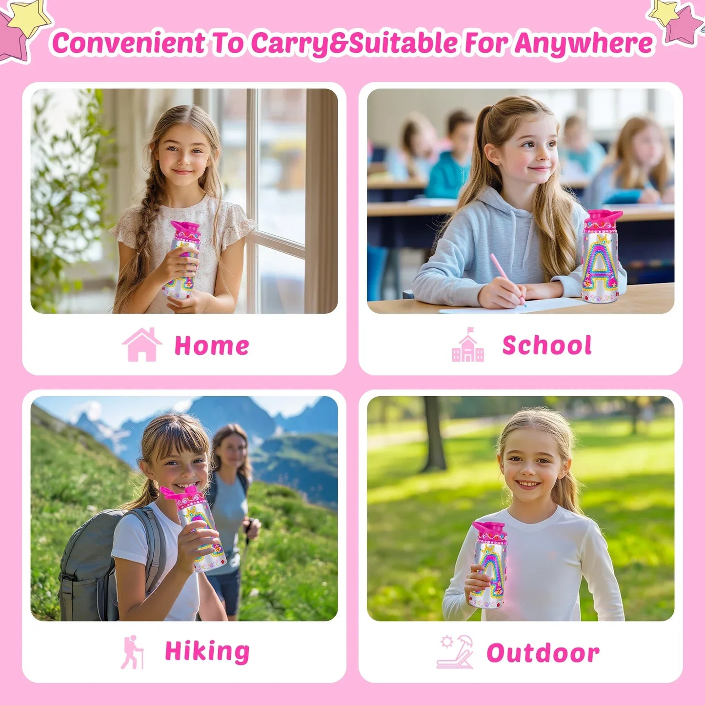 Children DIY Arts Water Bottle