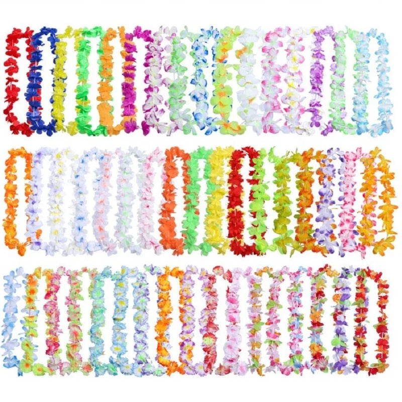 50/100PCS Hawaiian Flower Leis Garland