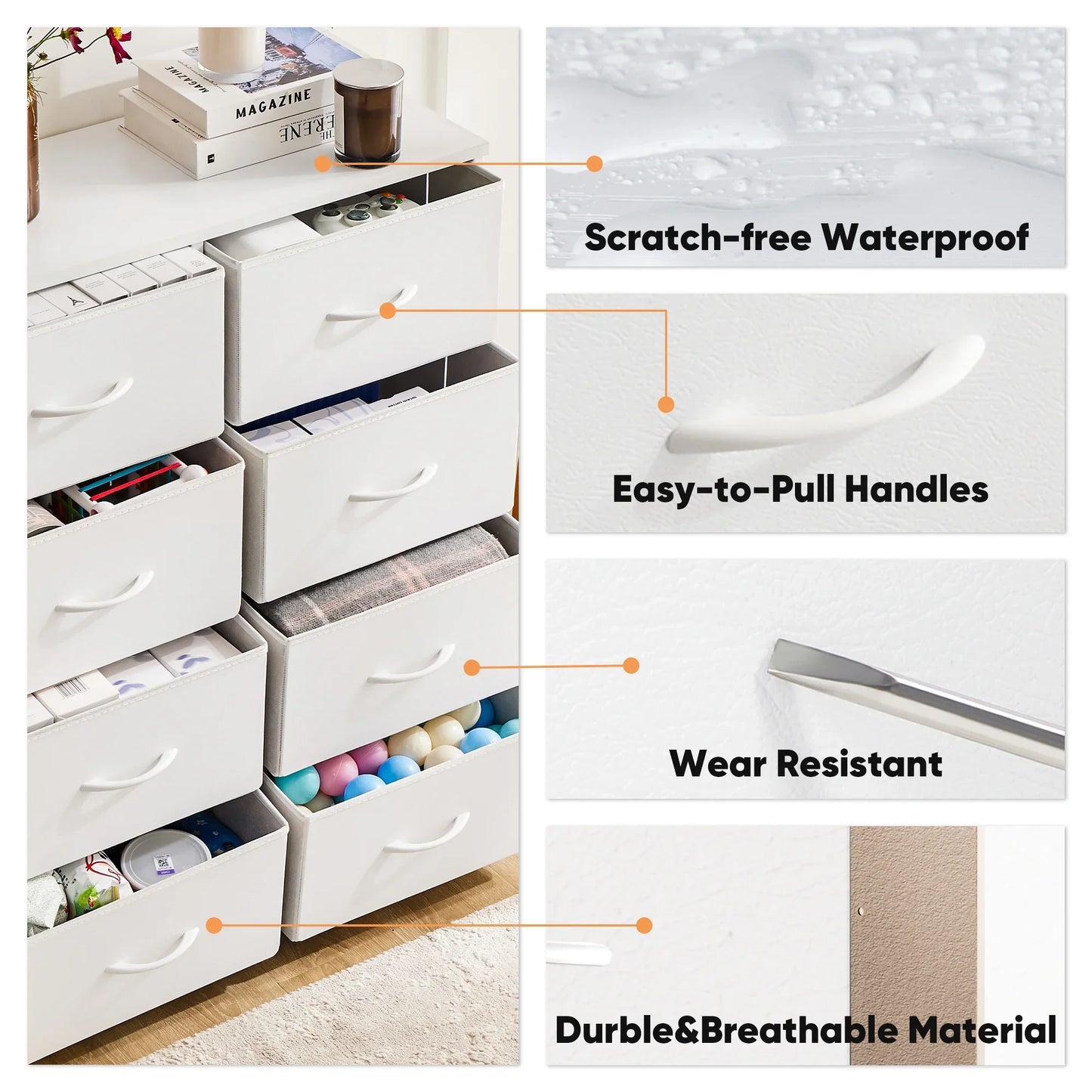 Children's Dresser with 8 Drawers