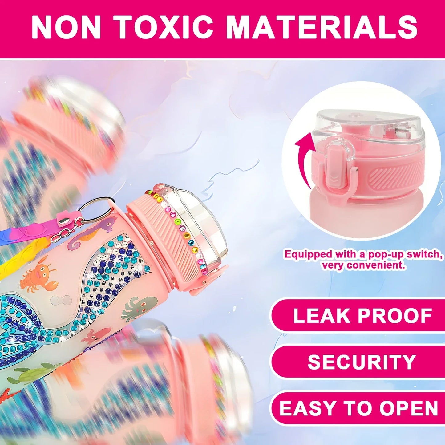 Kids DIY Colorful Sports Water Bottle