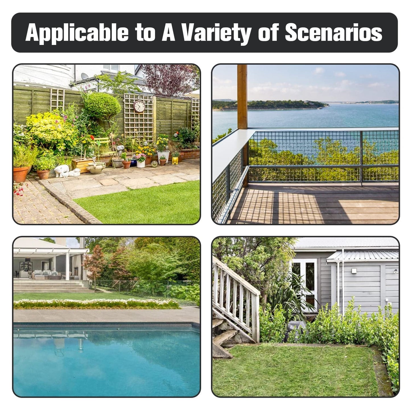 Kinsuite PE Rattan Patio Side Table - Outdoor Wicker End Table with Glass Top, Rattan Coffe Table in Iron Frame for Backyard Balcony Poolside, Black