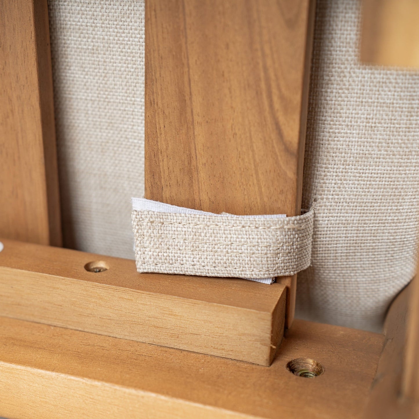 Christopher Knight Home Wood Outdoor Lounge Chair with Wide Backrest and Armrests, Beige Cushion