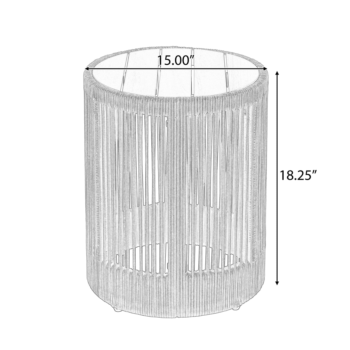 Homy Casa Modern Outdoor End Table, Side Table for Patio, Deck, and Balcony Use, Beige